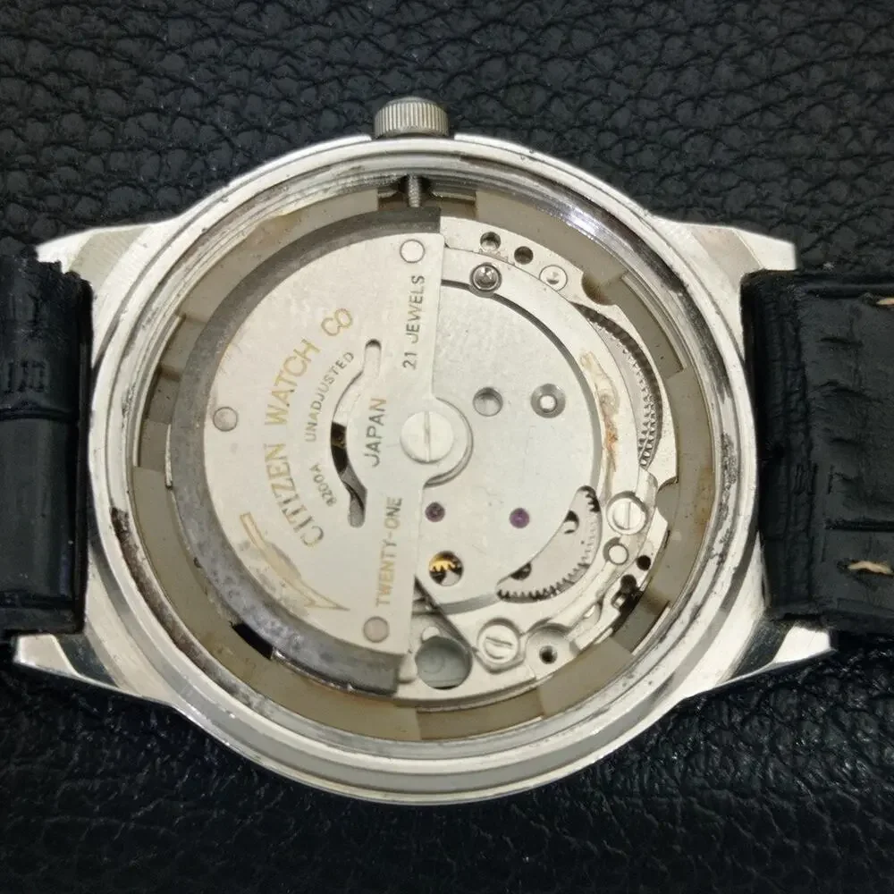 Vintage 1979 Citizen Automatic Mens Silver Watch W/daydate & Gold accents